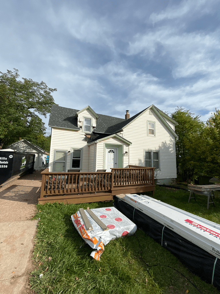 siding and gutter replacement on a home in east rapid city